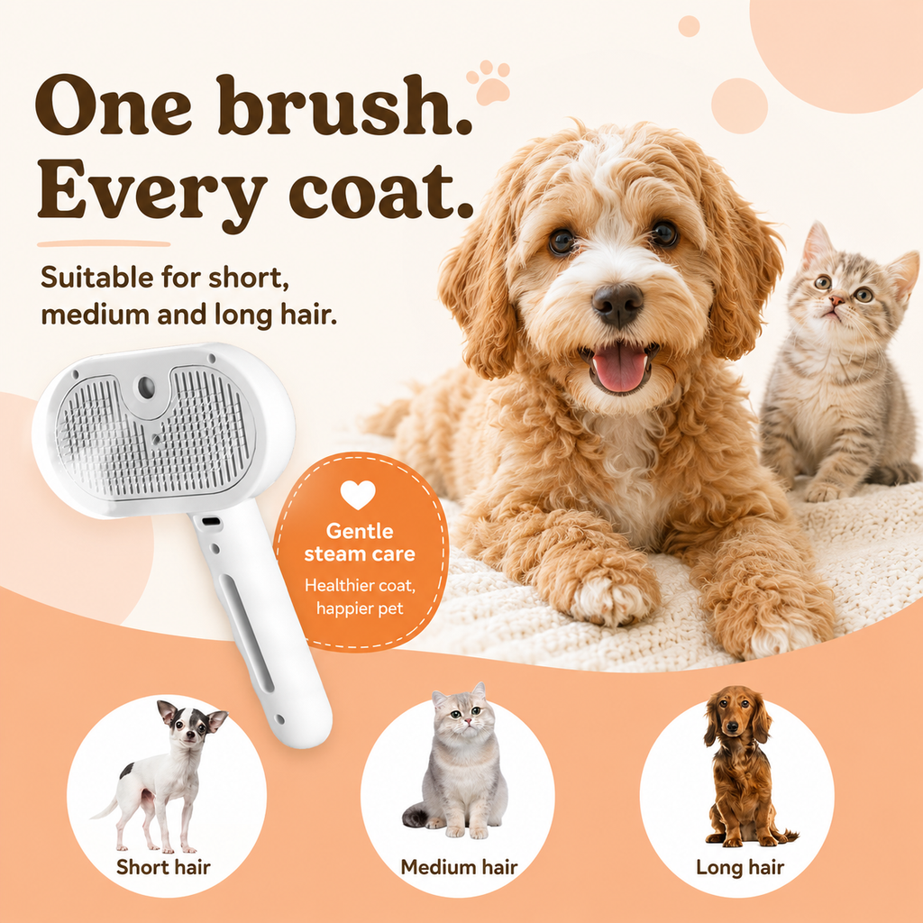 Steam Grooming Brush